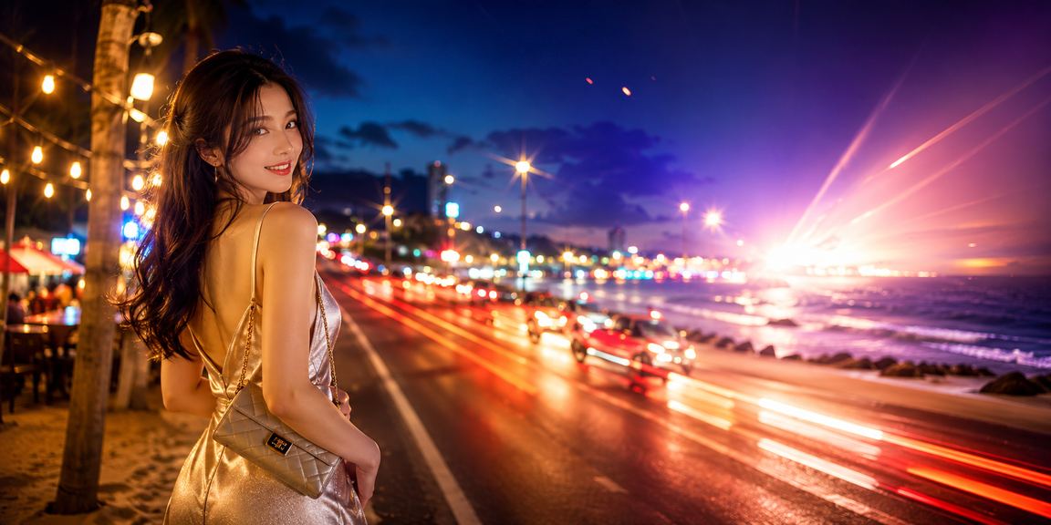 Màn hình nạp tiền và nhận bonus tại Phan Thiết với ánh đèn neon về đêm